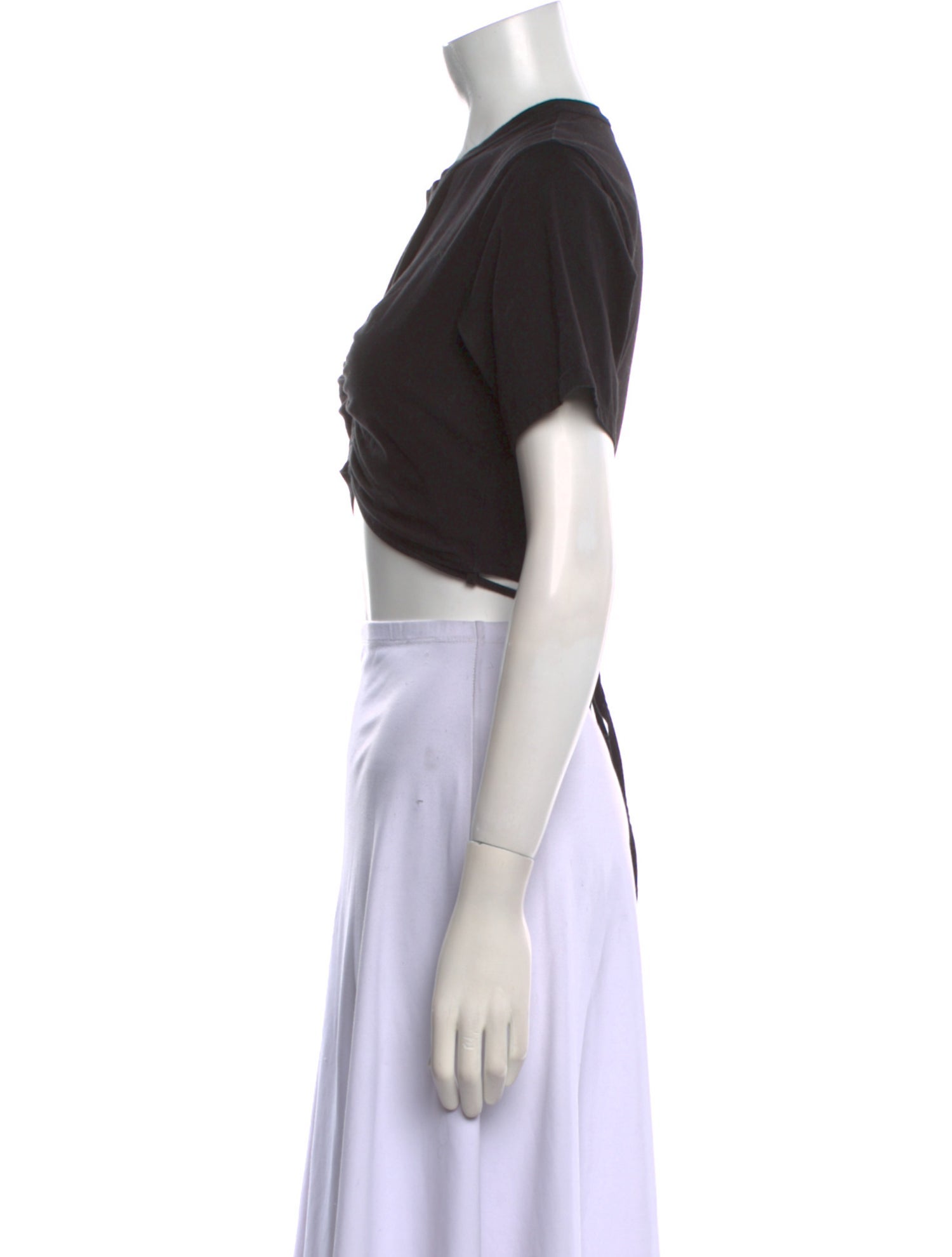 A.L.C. Crew Neck Short Sleeve Crop Top