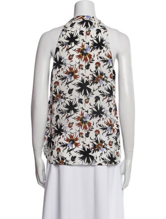 A.L.C. Silk Floral Print Top