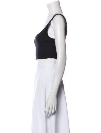 A.L.C. Linen Square Neckline Crop Top
