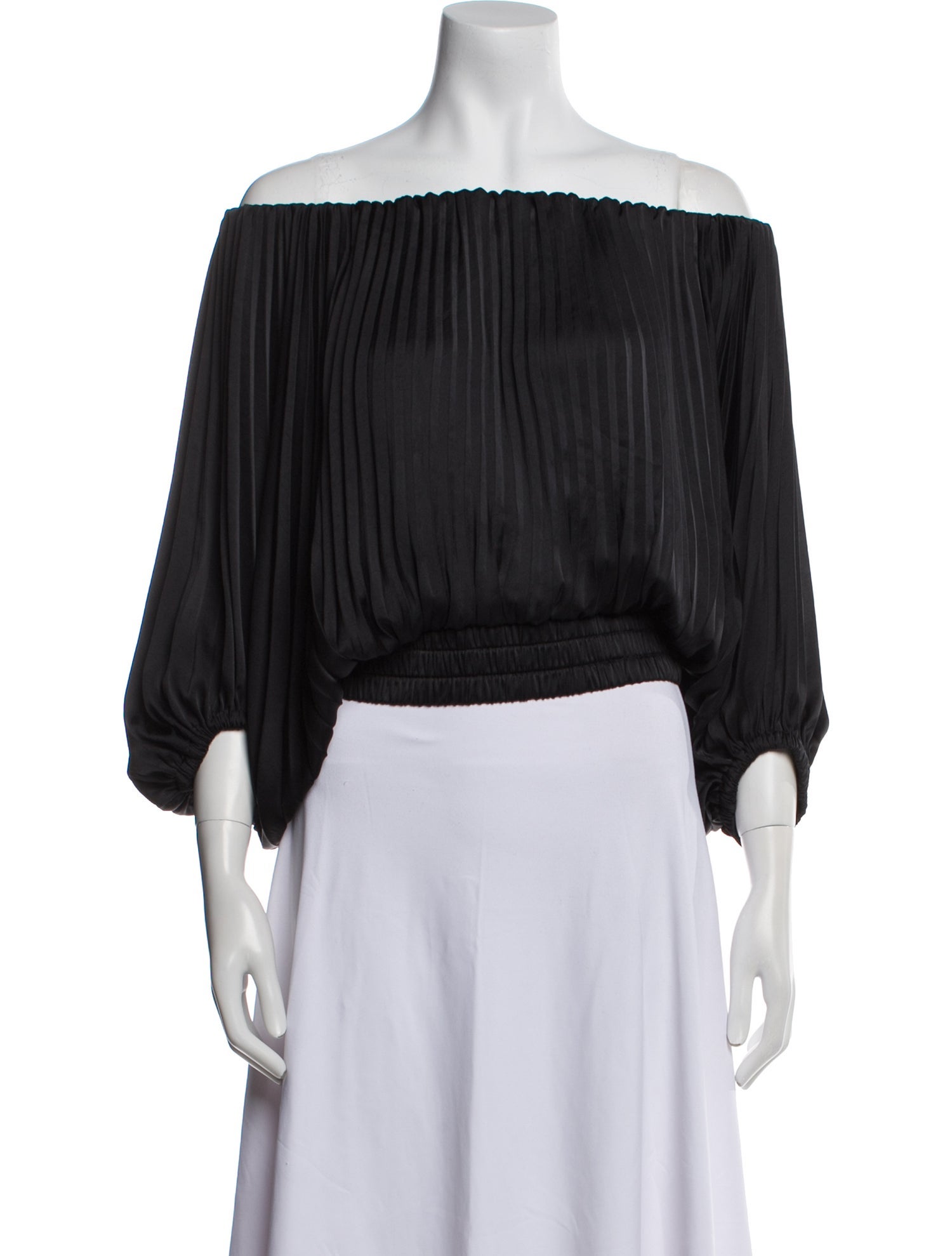 A.L.C. Off-The-Shoulder Three-Quarter Sleeve Crop Top