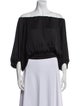 A.L.C. Off-The-Shoulder Three-Quarter Sleeve Crop Top