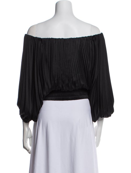 A.L.C. Off-The-Shoulder Three-Quarter Sleeve Crop Top