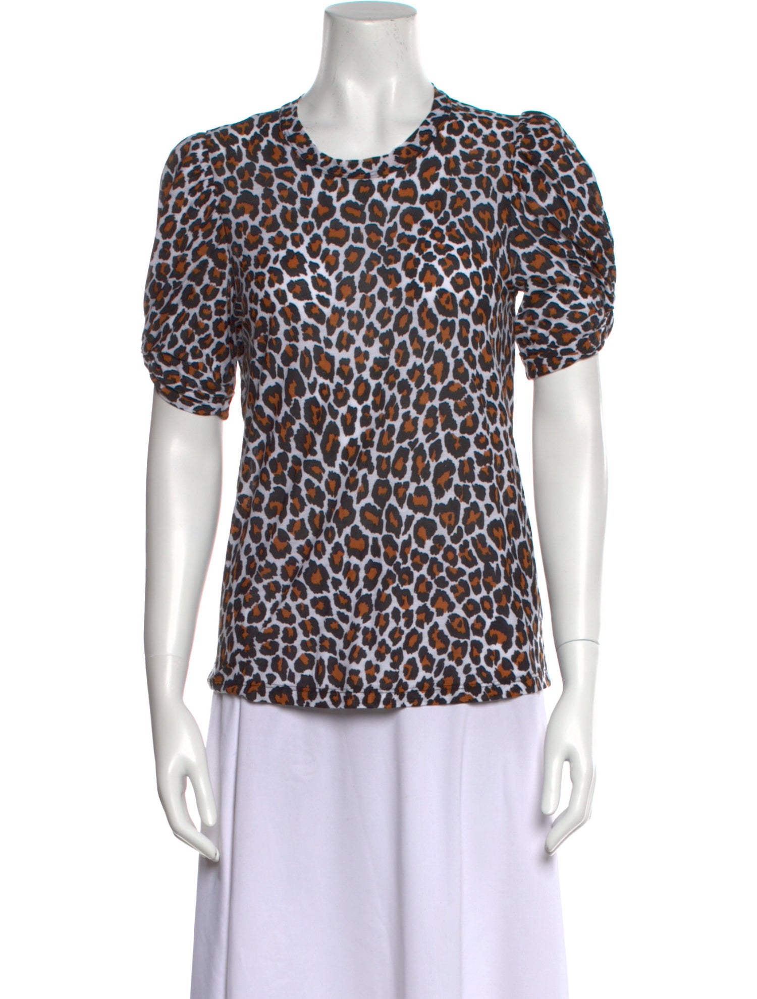 A.L.C. Animal Print Crew Neck T-Shirt