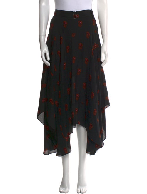 A.L.C. Silk Midi Length Skirt