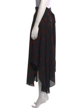 A.L.C. Silk Midi Length Skirt