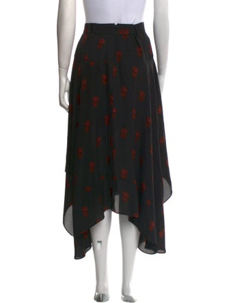 A.L.C. Silk Midi Length Skirt