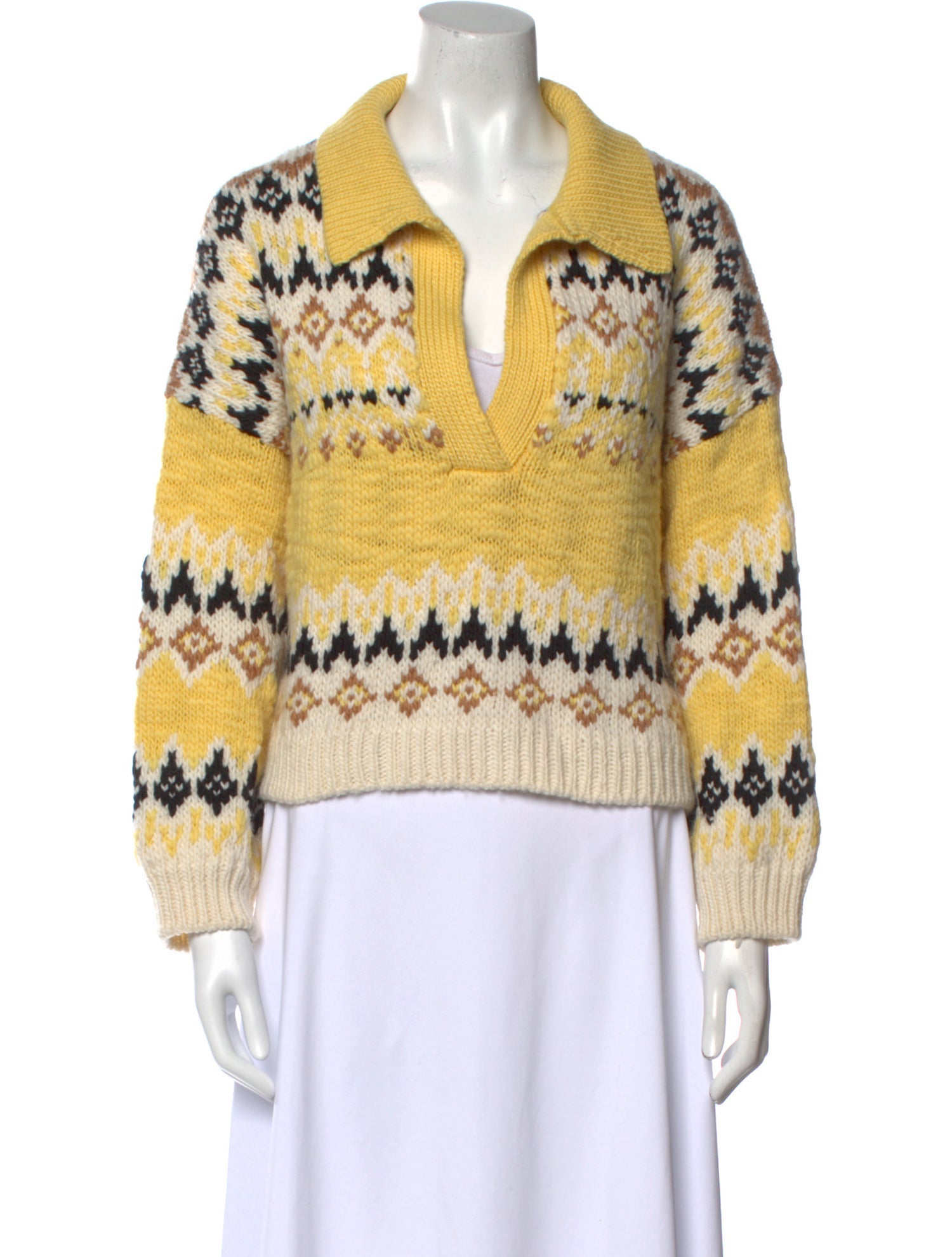 A.L.C. Merino Wool Printed Sweater