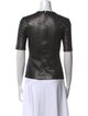 A.L.C. Leather Crew Neck Top