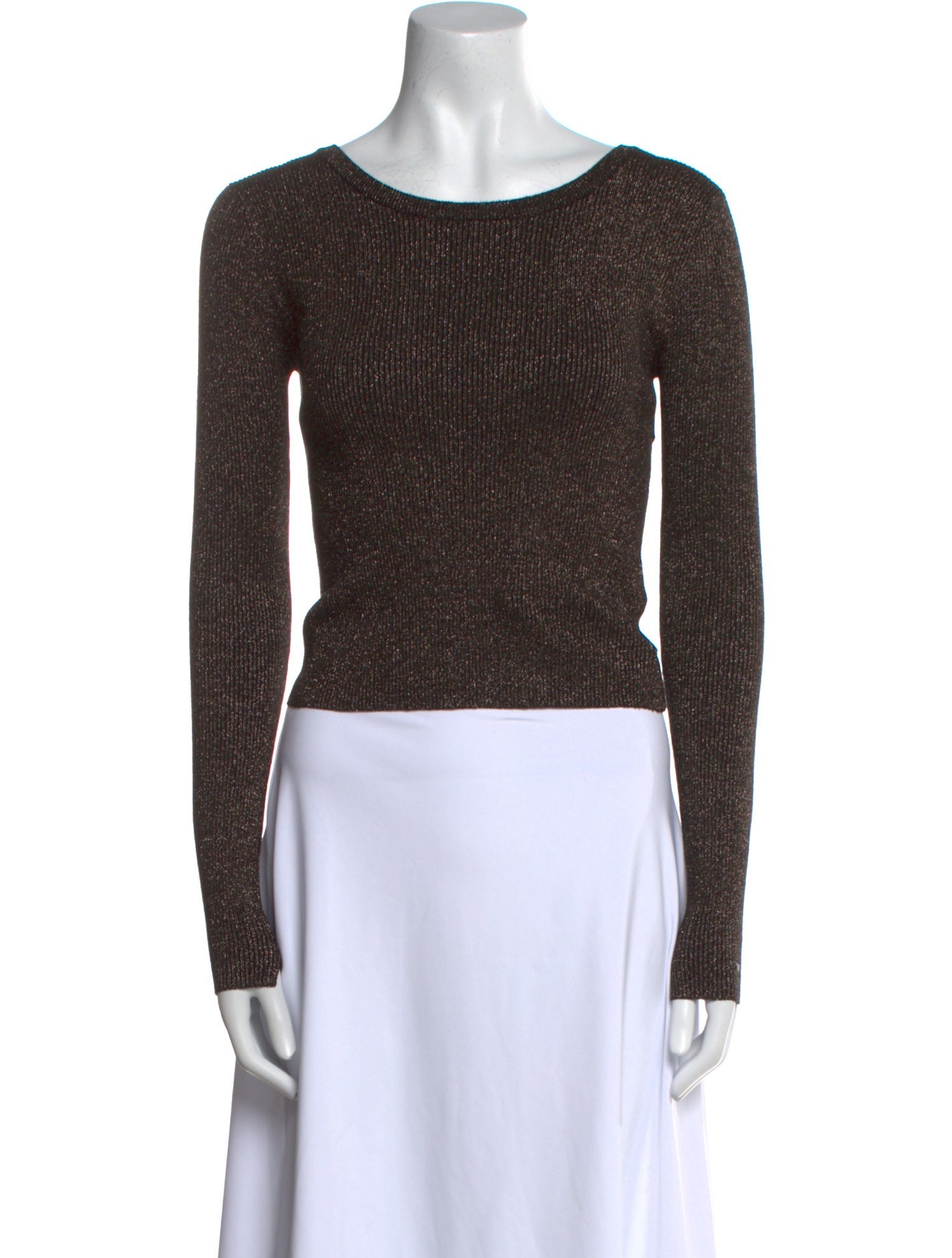 A.L.C. Merino Wool Scoop Neck Crop Top