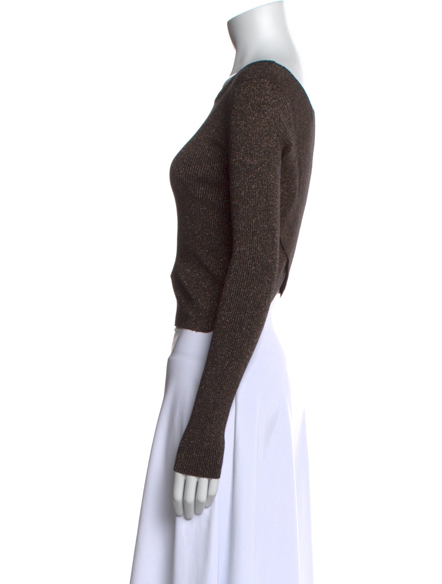 A.L.C. Merino Wool Scoop Neck Crop Top