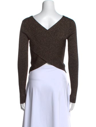 A.L.C. Merino Wool Scoop Neck Crop Top