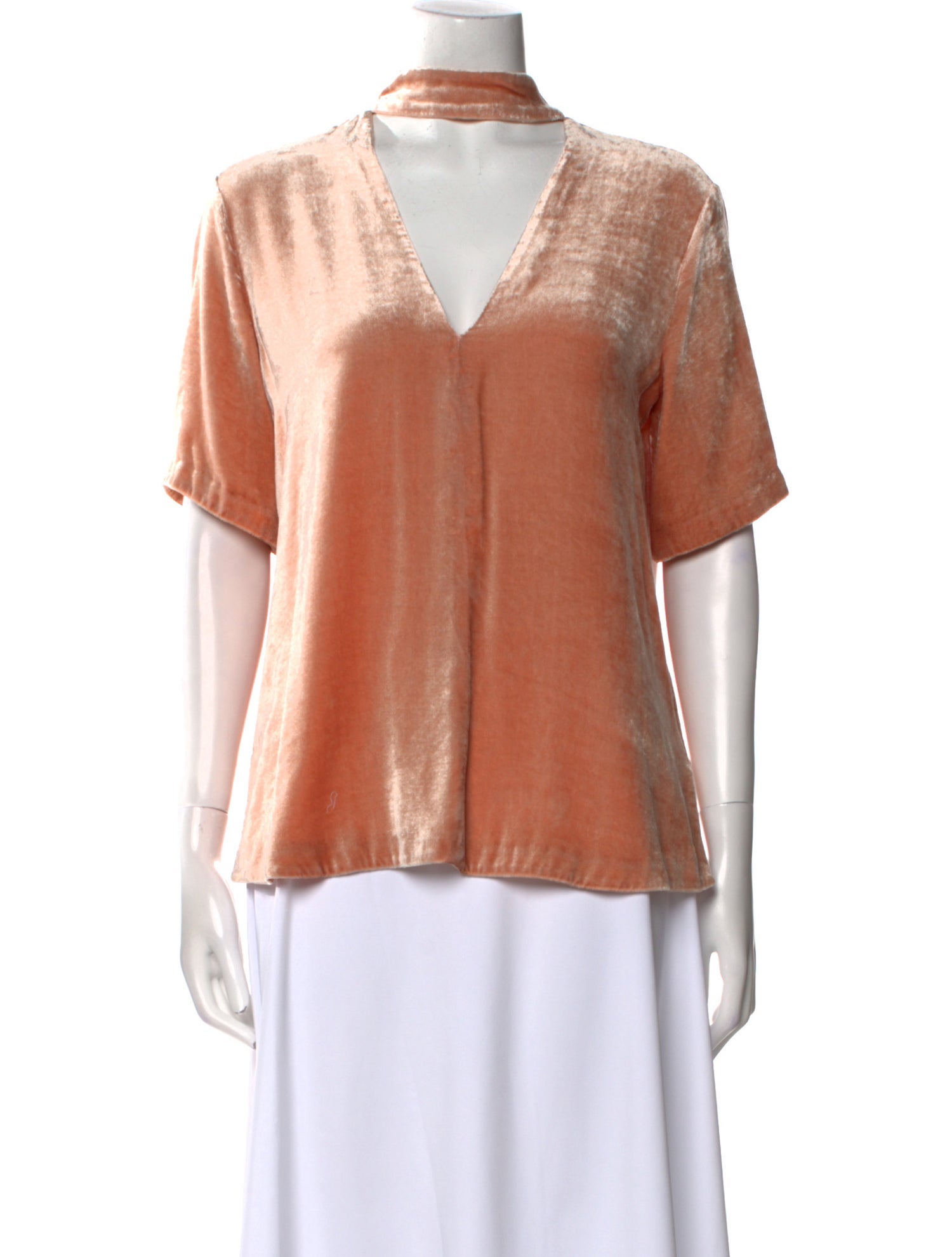 A.L.C. V-Neck Short Sleeve Blouse