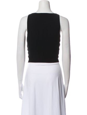 A.L.C. Scoop Neck Sleeveless Crop Top