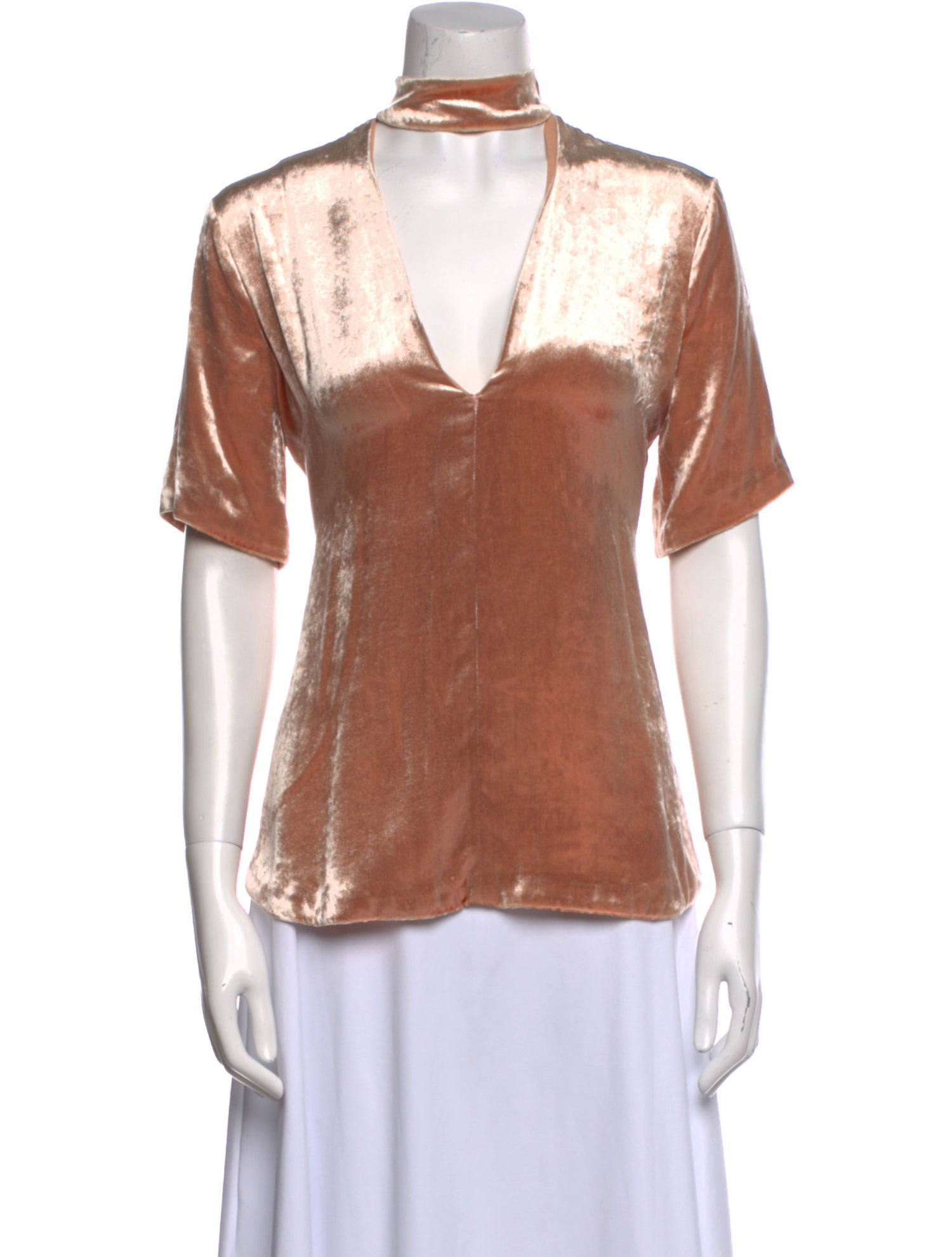 A.L.C. Mock Neck Short Sleeve Top