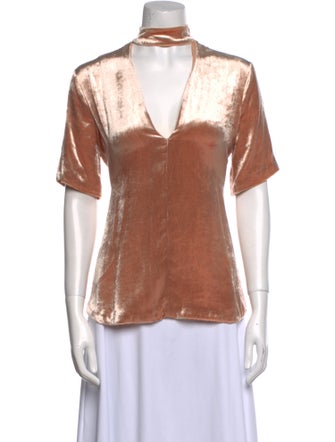 A.L.C. Mock Neck Short Sleeve Top