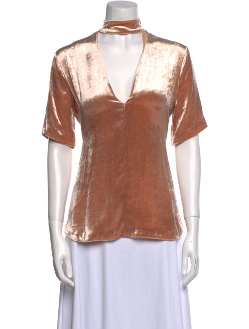 A.L.C. Mock Neck Short Sleeve Top