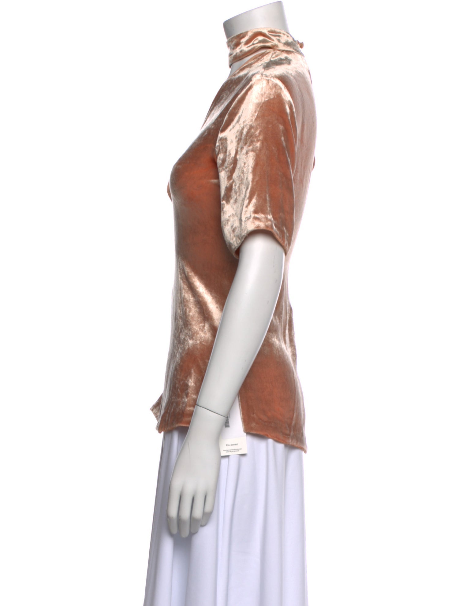 A.L.C. Mock Neck Short Sleeve Top