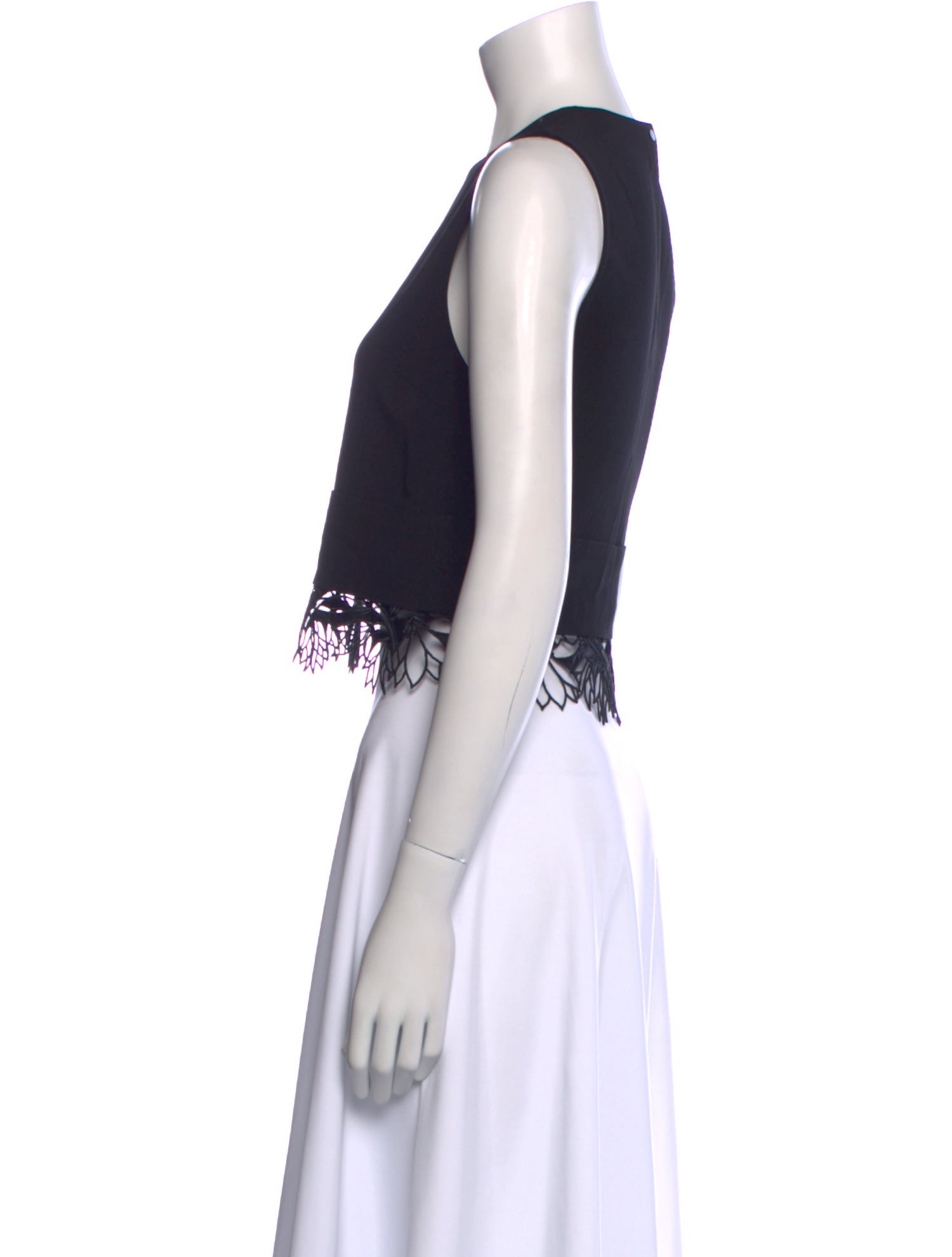 A.L.C. Crew Neck Sleeveless Crop Top