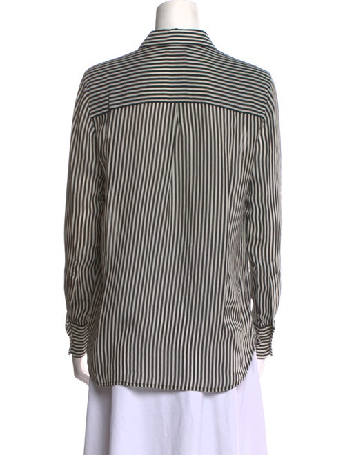 A.L.C. Silk Striped Button-Up Top