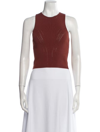 A.L.C. Crew Neck Sleeveless Crop Top