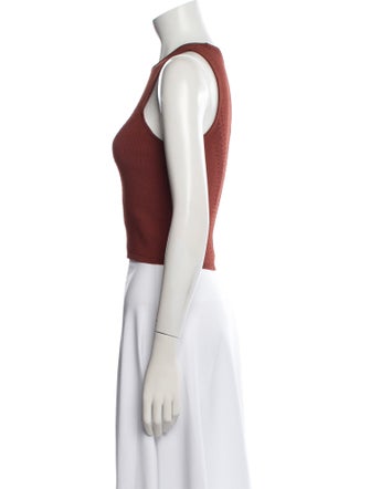 A.L.C. Crew Neck Sleeveless Crop Top