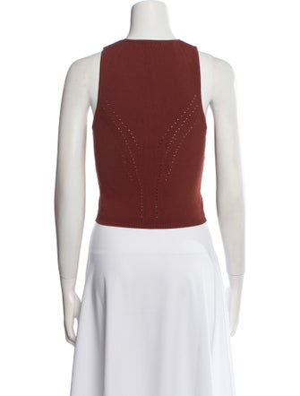 A.L.C. Crew Neck Sleeveless Crop Top