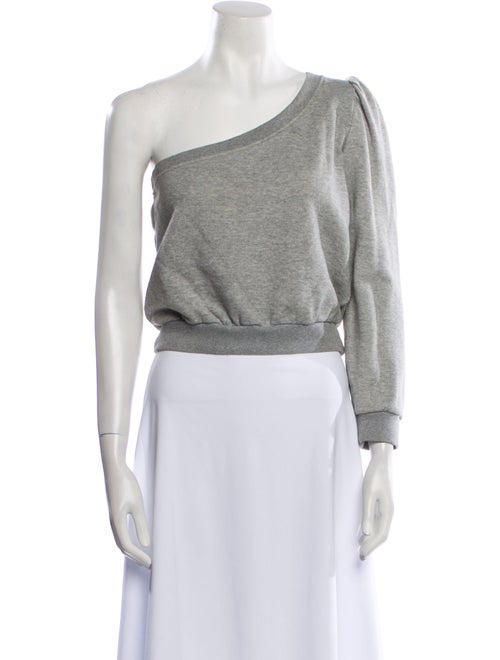 A.L.C. One-Shoulder Long Sleeve Crop Top