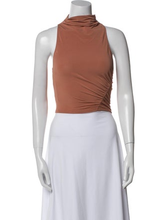 A.L.C. Cowl Neck Sleeveless Crop Top
