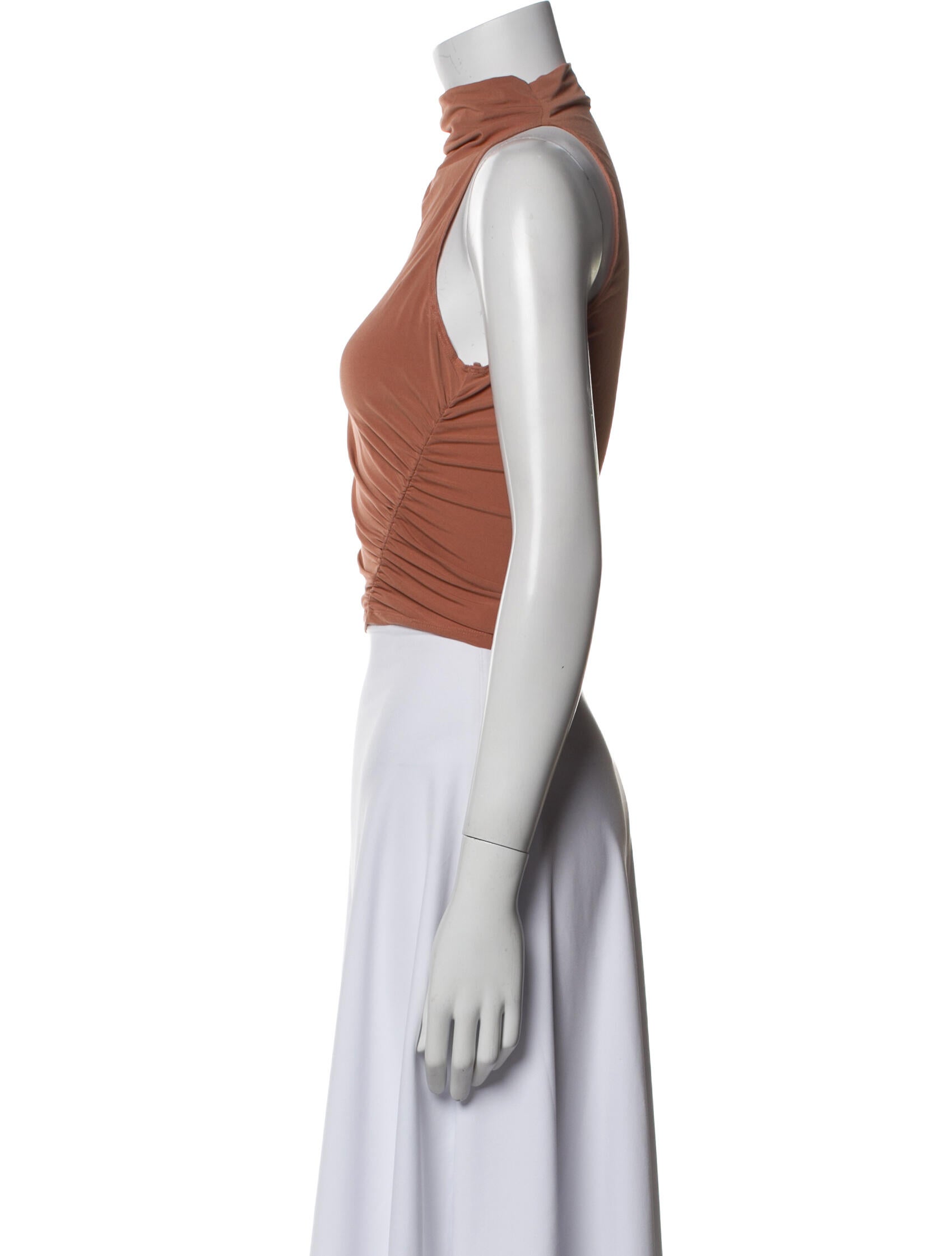 A.L.C. Cowl Neck Sleeveless Crop Top