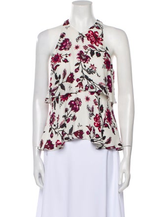 A.L.C. Silk Floral Print Blouse