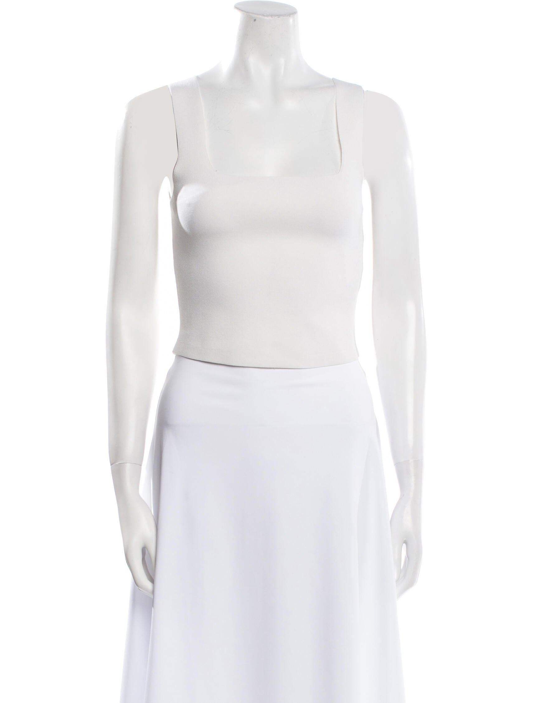 A.L.C. Square Neckline Sleeveless Crop Top