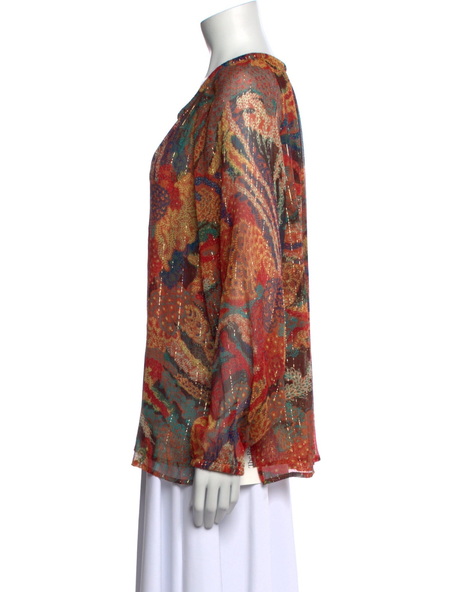 A.L.C. Silk Printed Blouse