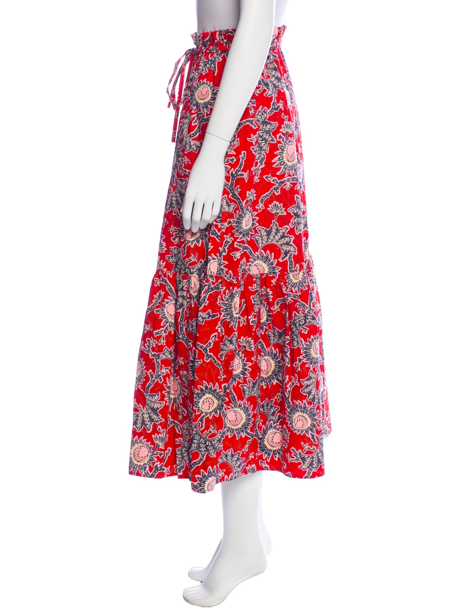 A.L.C. Floral Print Midi Length Skirt