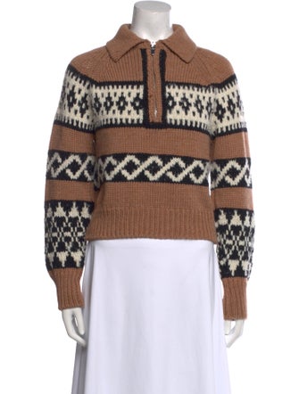 A.L.C. Merino Wool Printed Sweater