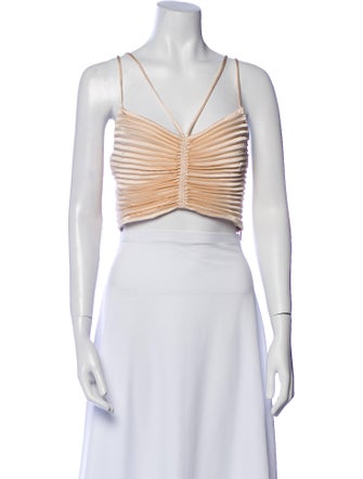 A.L.C. V-Neck Sleeveless Crop Top