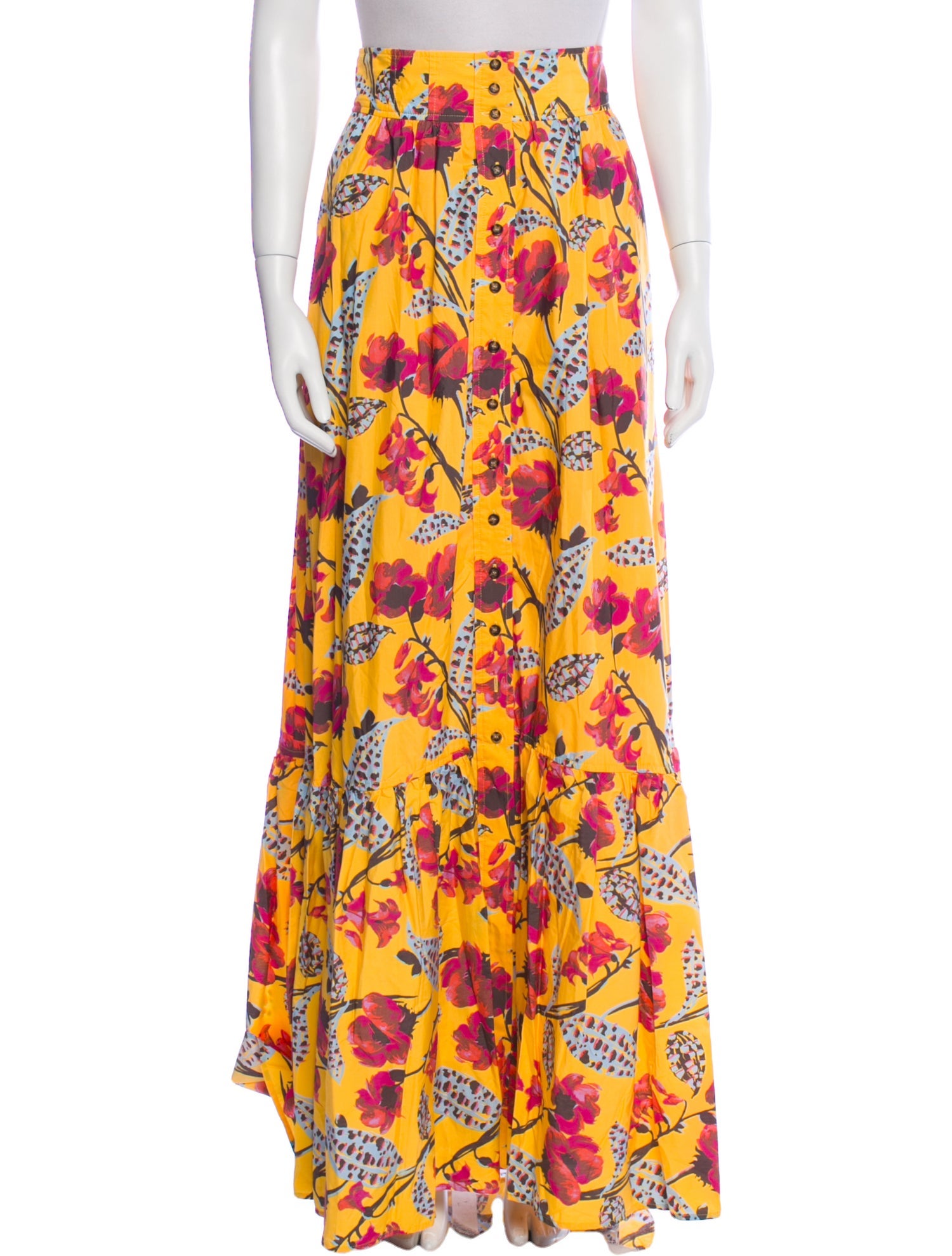 A.L.C. Floral Print Long Skirt
