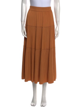A.L.C. Pleated Accents Midi Length Skirt