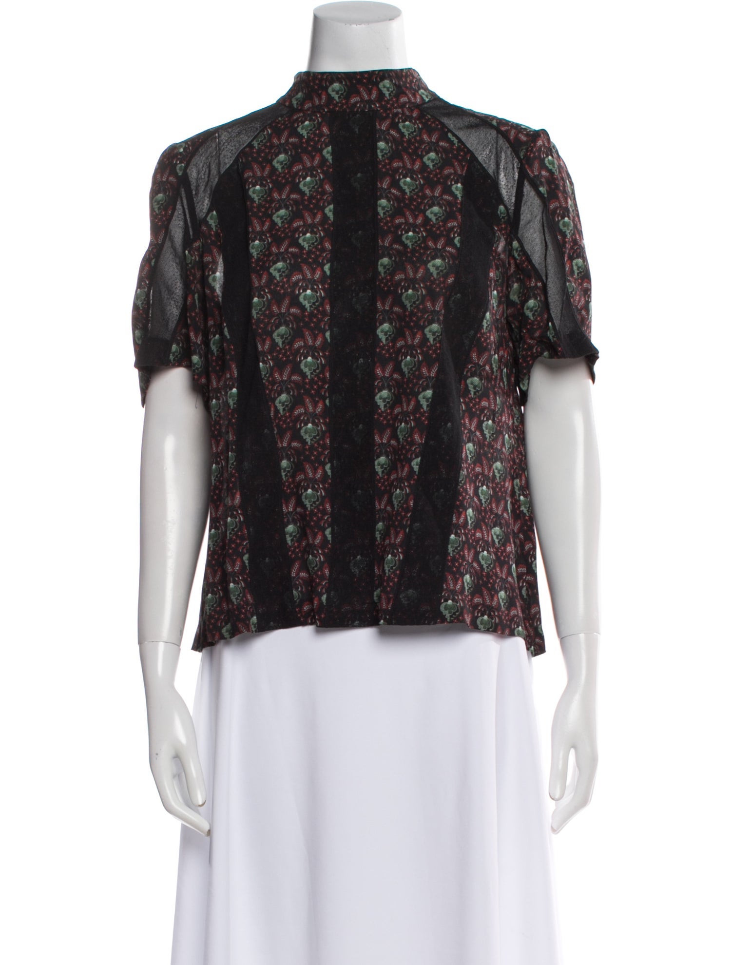 A.L.C. Silk Floral Print Blouse
