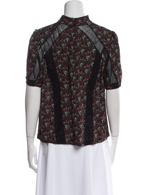 A.L.C. Silk Floral Print Blouse