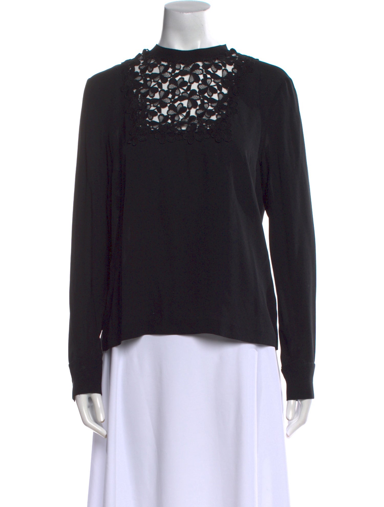 A.L.C. Silk Mock Neck Blouse