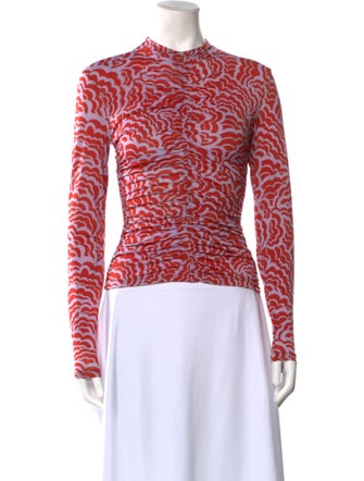 A.L.C. Printed Crew Neck Top