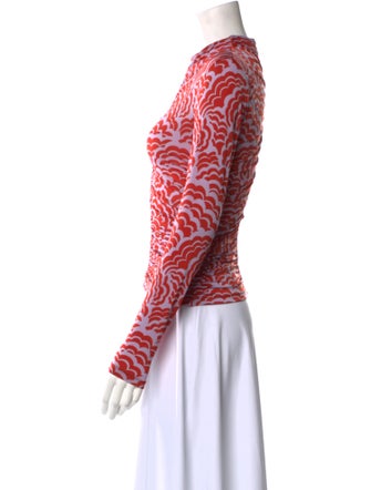 A.L.C. Printed Crew Neck Top