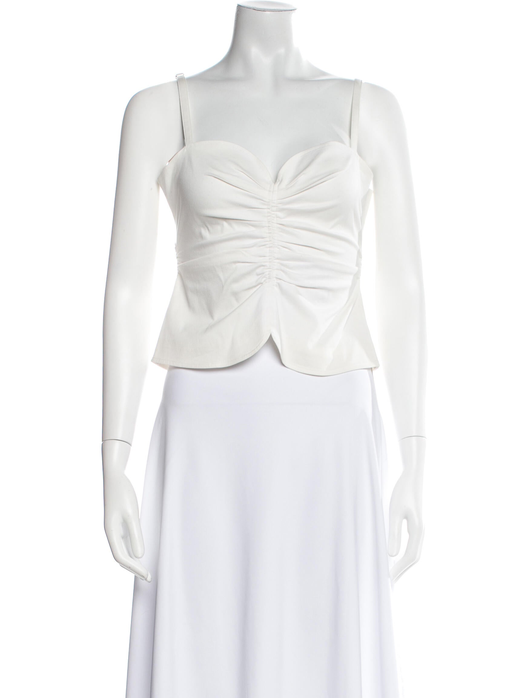 A.L.C. Square Neckline Sleeveless Crop Top