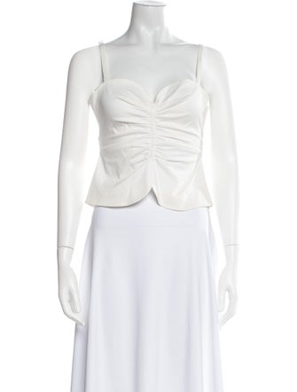 A.L.C. Square Neckline Sleeveless Crop Top