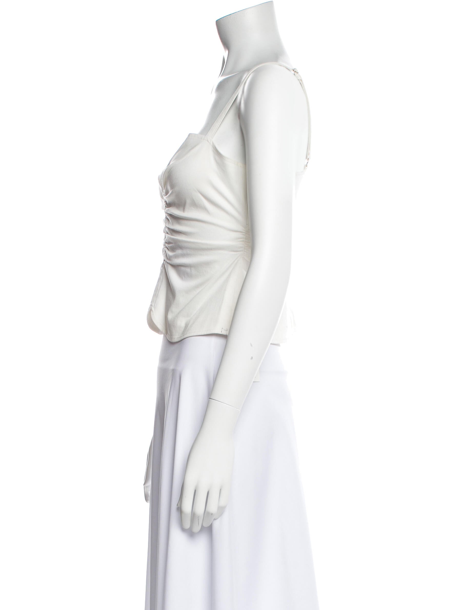 A.L.C. Square Neckline Sleeveless Crop Top