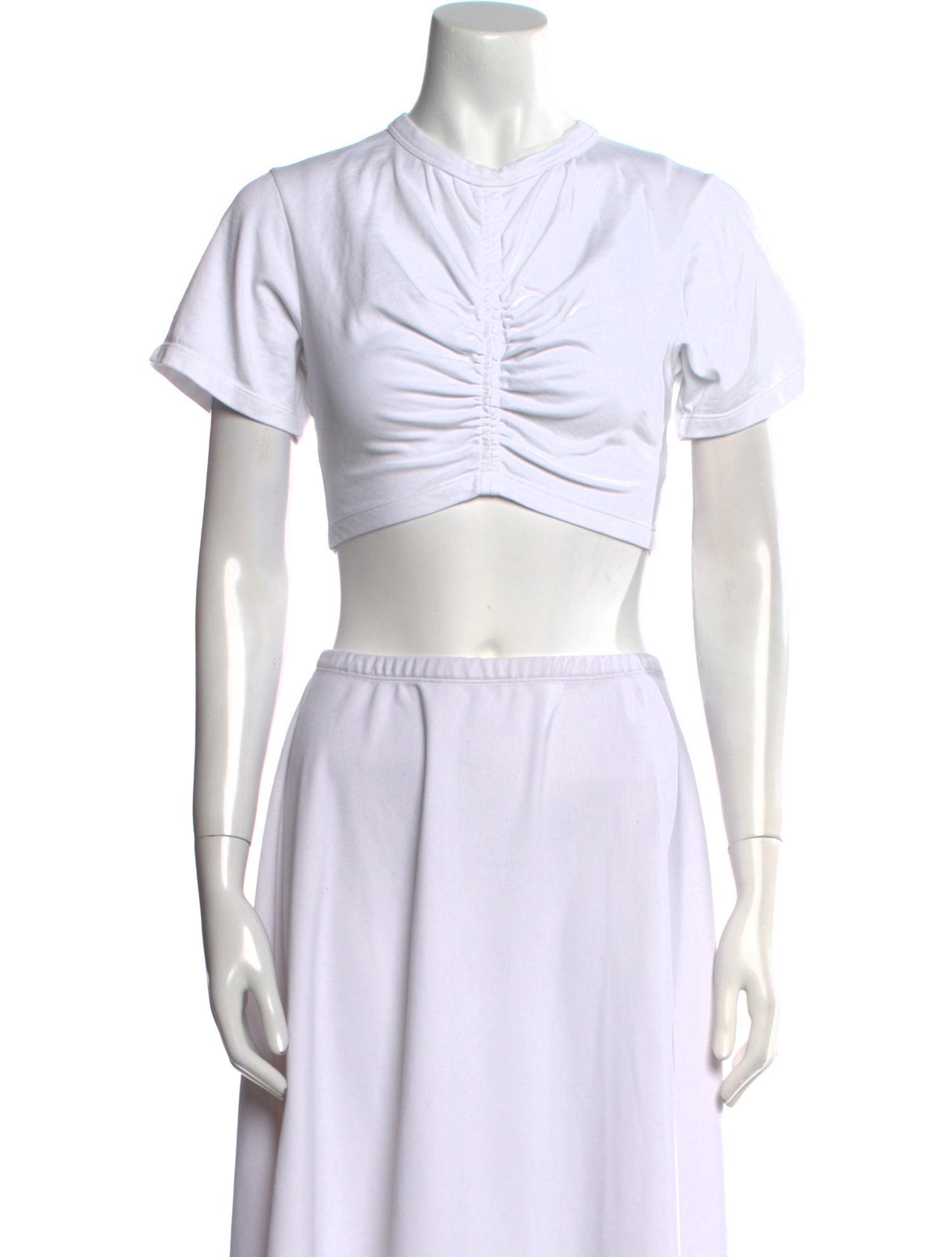 A.L.C. Crew Neck Short Sleeve Crop Top