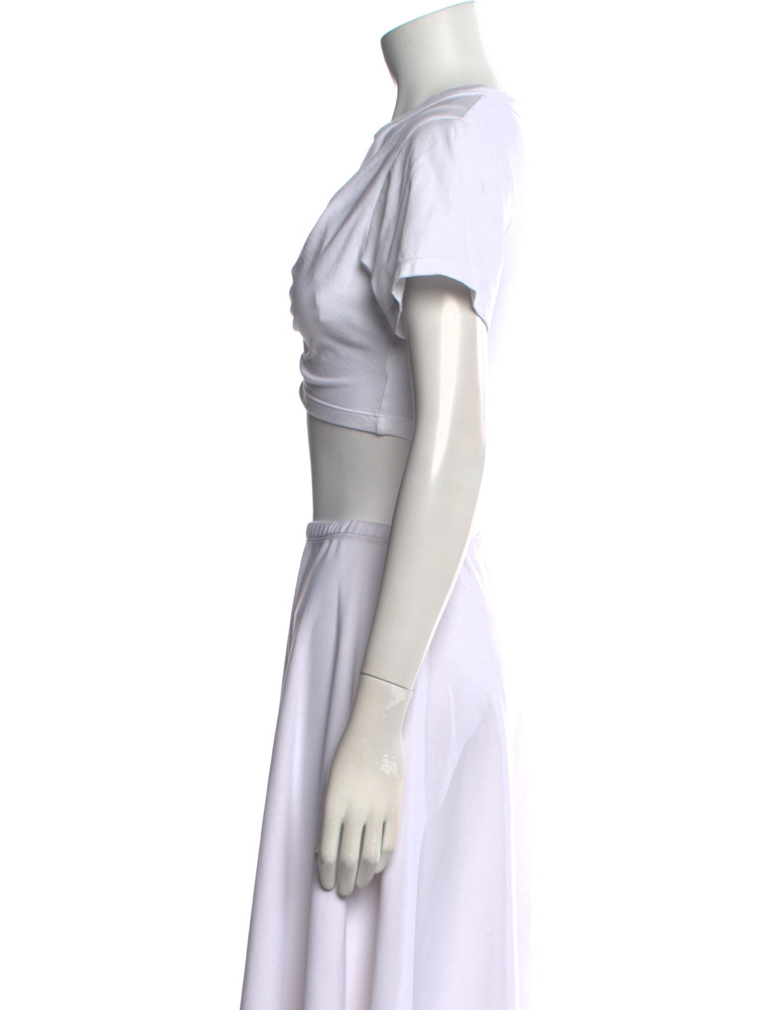 A.L.C. Crew Neck Short Sleeve Crop Top