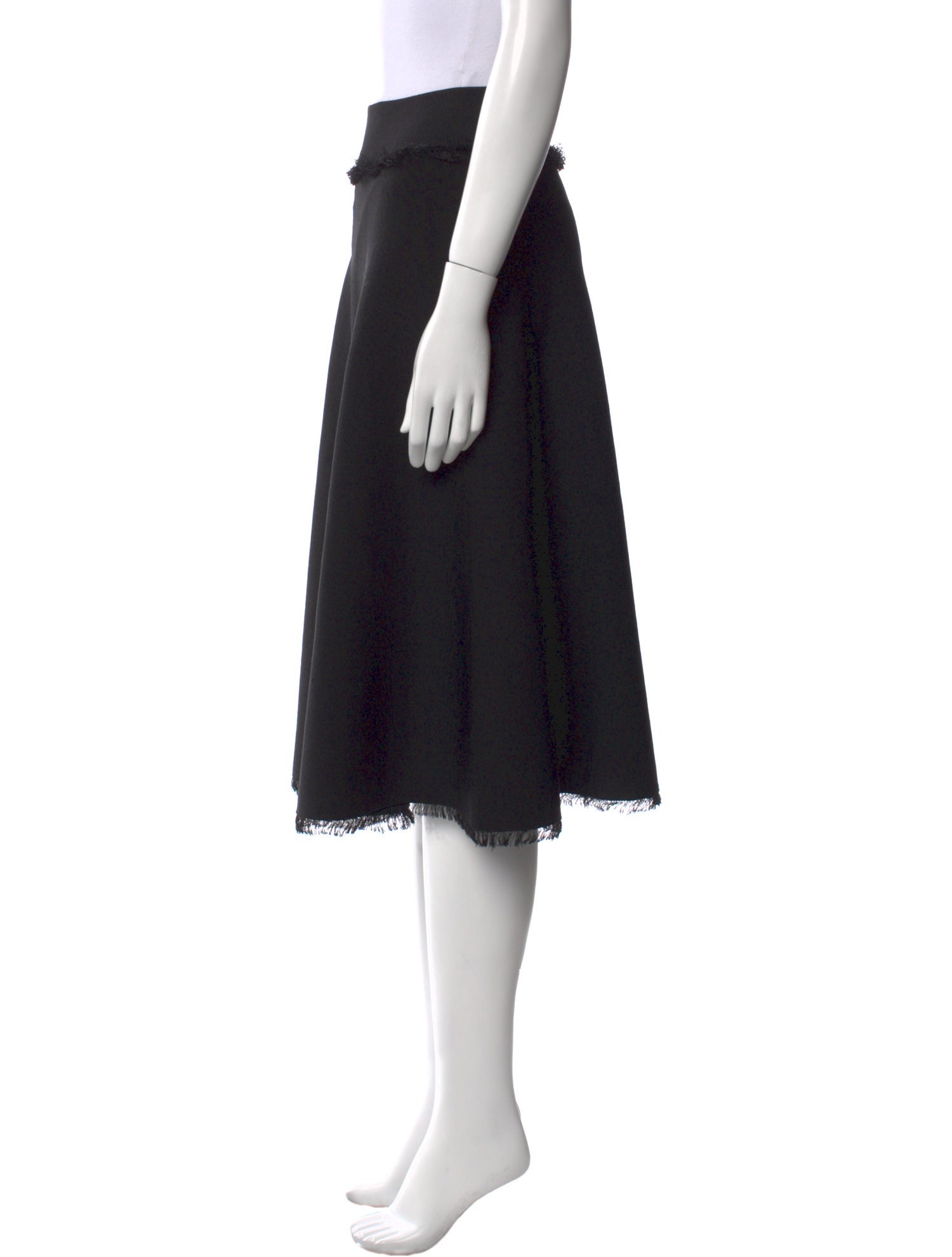 A.L.C. Fringe Trim Accent Knee-Length Skirt