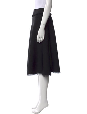 A.L.C. Fringe Trim Accent Knee-Length Skirt