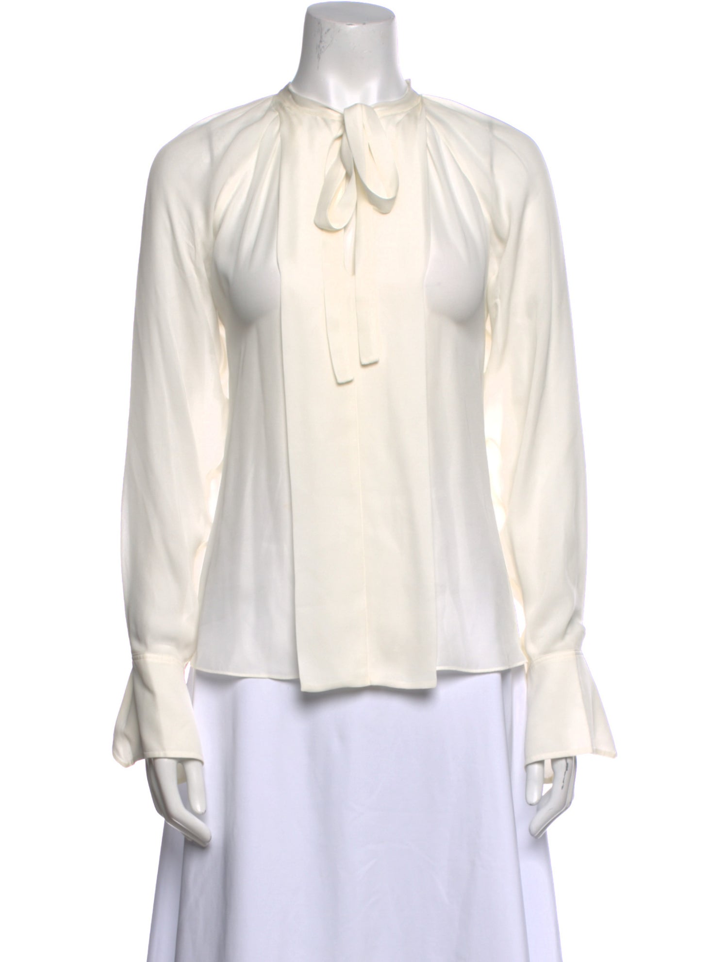 A.L.C. Silk Tie Neck Blouse